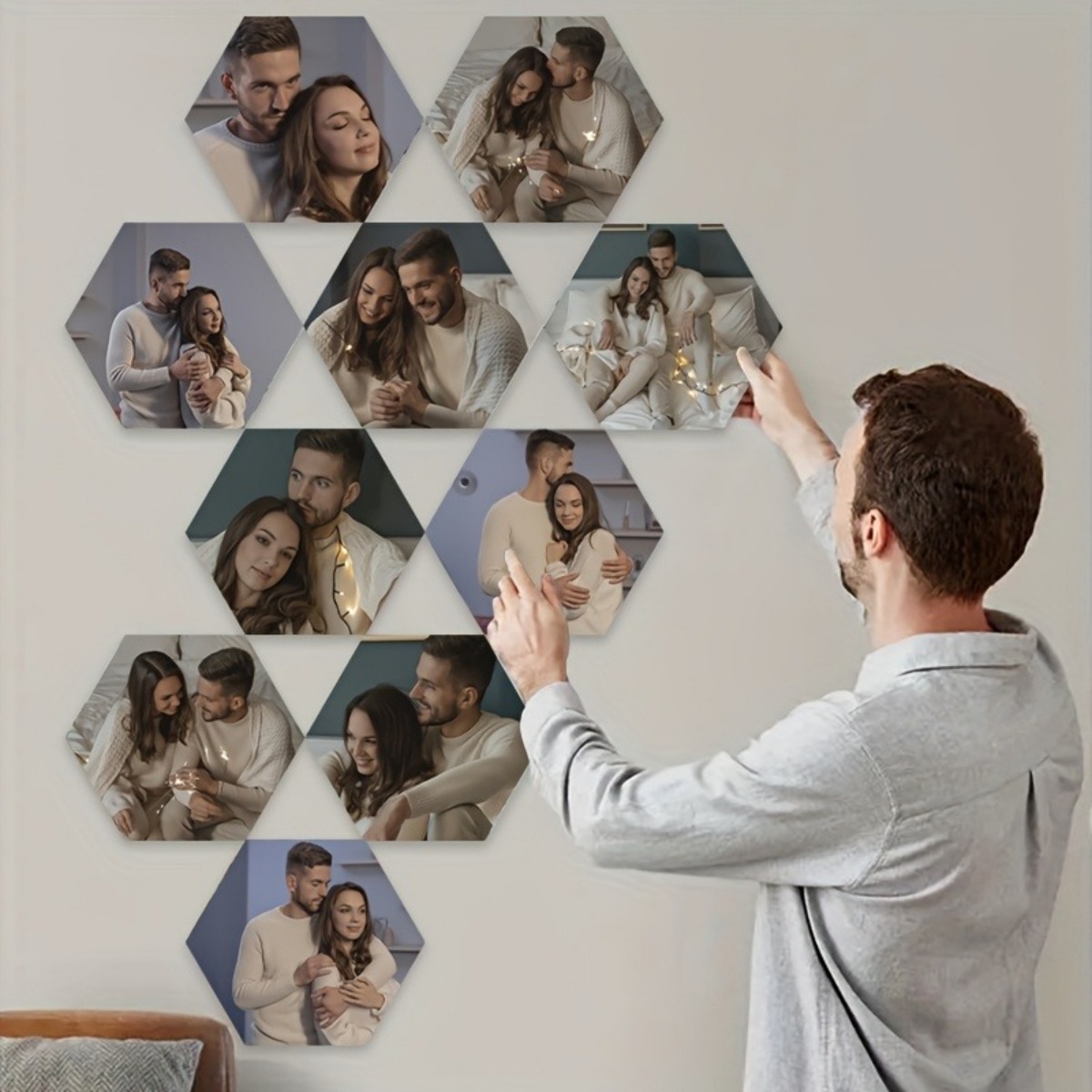 Home Christmas Decor - Custom Wall Decor — Modern Hexagonal