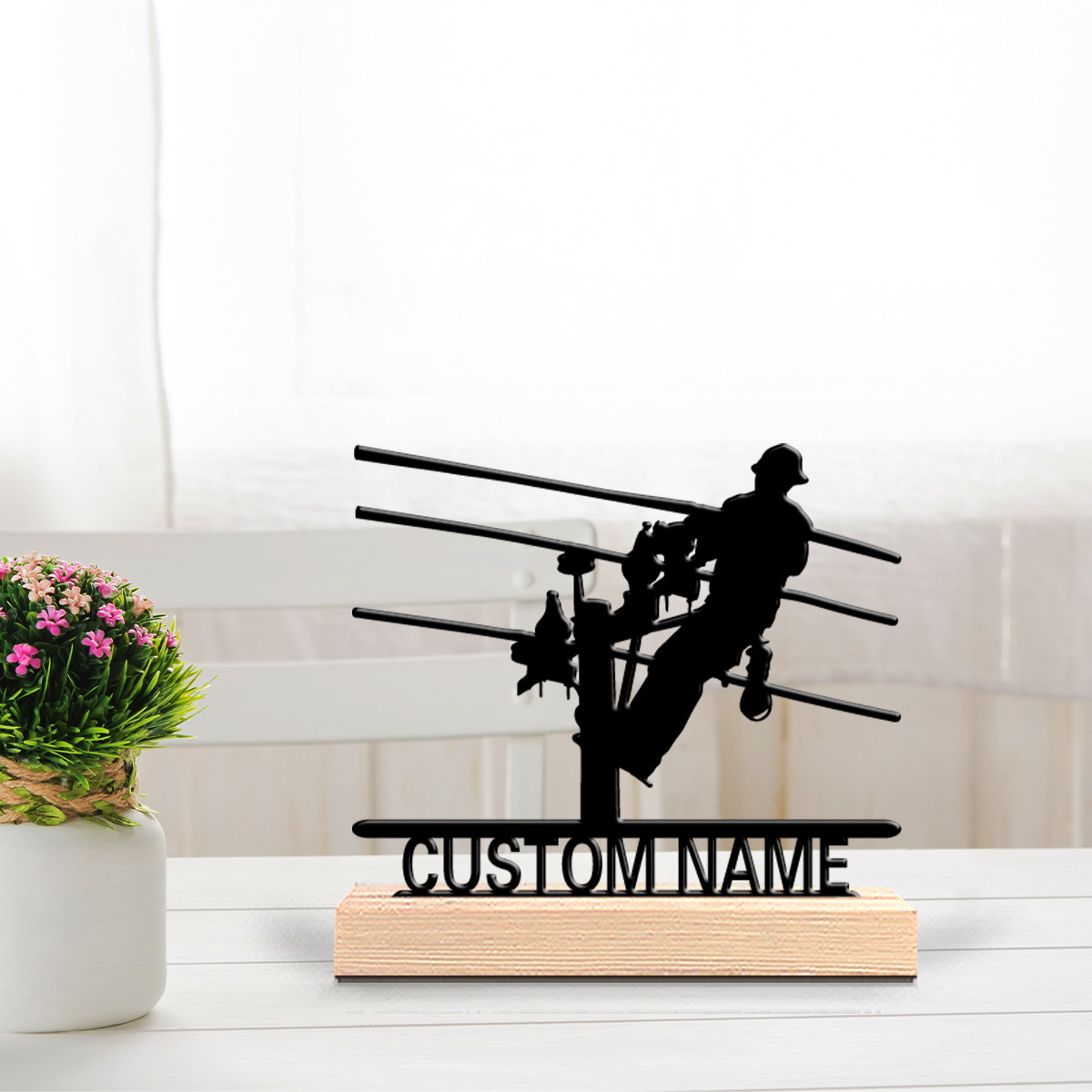 Home Christmas Decor - 1pc Stylish Personalized Custom Electrician Metal