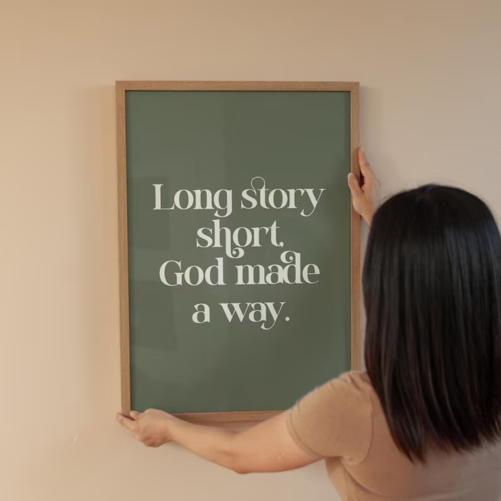 Long Story Short God Made A Wa - Home Decor On Wall review and price