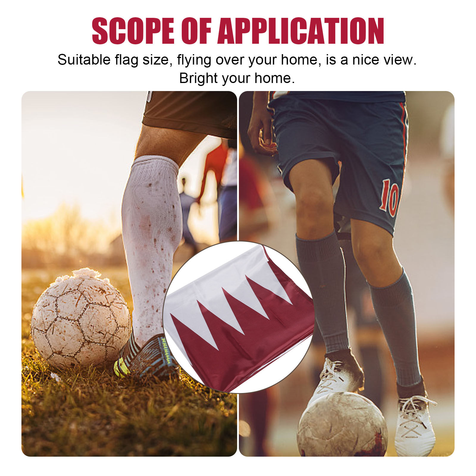 Qatar Hanging Nation Flag Poly - Home Decor Qatar review and price
