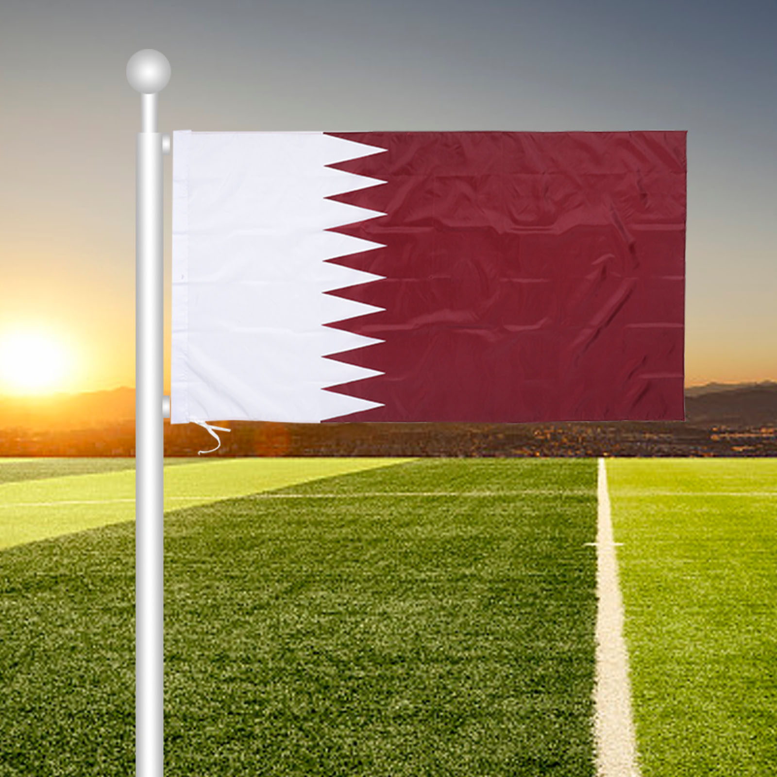 Qatar Hanging Nation Flag Poly - Home Decor Qatar review and price