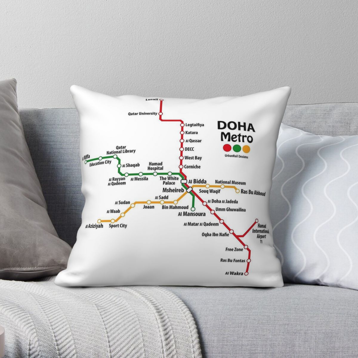 Qatar Doha Metro Map Square Pi - Home Decor Qatar review and price