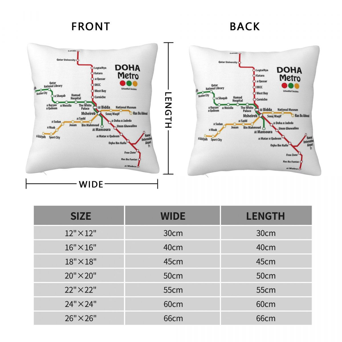 Qatar Doha Metro Map Square Pi - Home Decor Qatar review and price