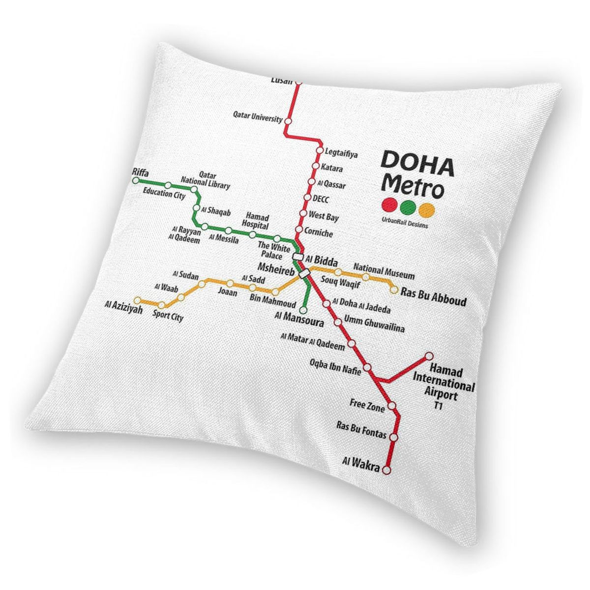 Qatar Doha Metro Map Square Pi - Home Decor Qatar review and price