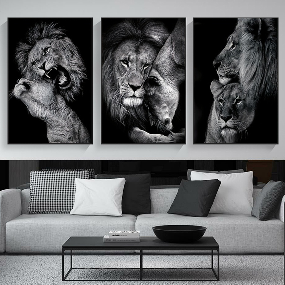 3pcs Modern Lion Family Canvas - Home Decor Ikea review and price