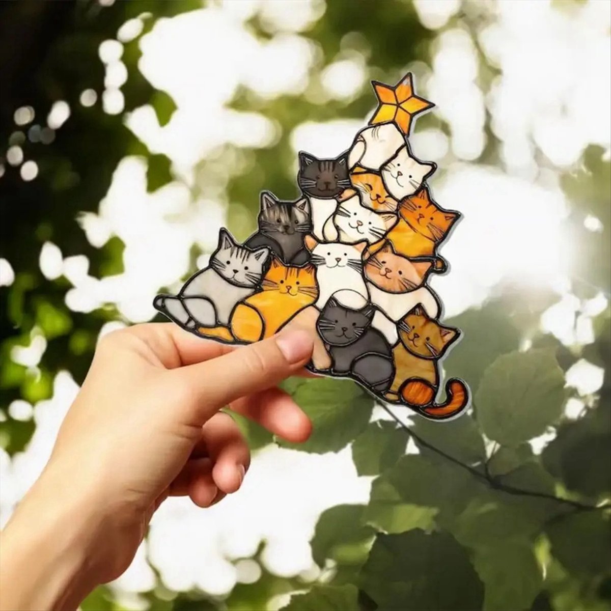 [N84R] Cat Sun Catcher Acrylic - Home Christmas Decor review and price