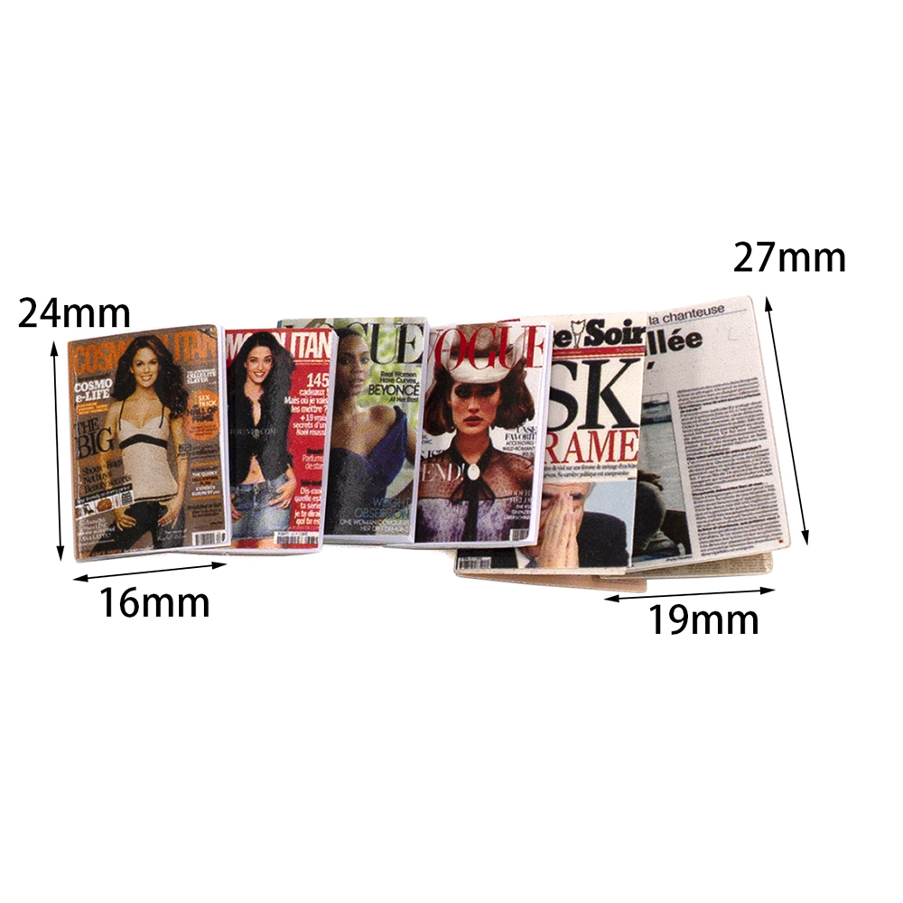 6Pcs 1/12 Dollhouse Miniature  - Home Decor Magazine review and price