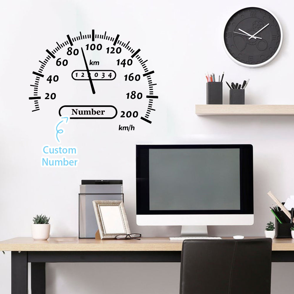 1PC Creative Fuel Gauge Person - Home Decor Wall Stickers review and price