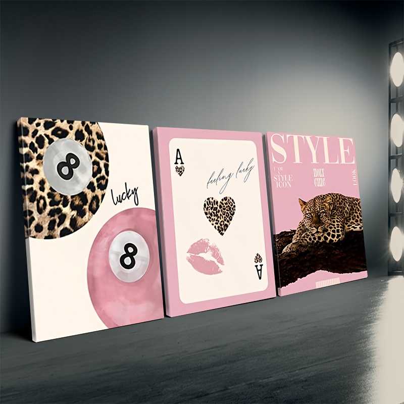 3pcs Leopard Cheetah Canvas Wa - Home Decor Luxury review and price