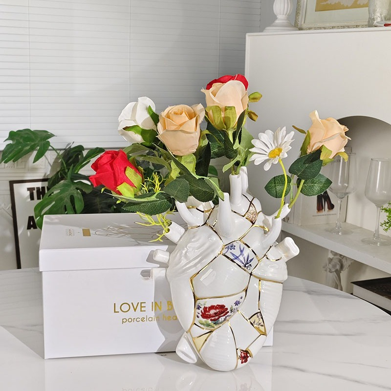 Heart vase Living room wine ca - Home Decor Luxury review and price