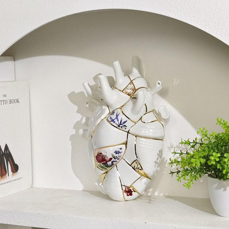Heart vase Living room wine ca - Home Decor Luxury review and price