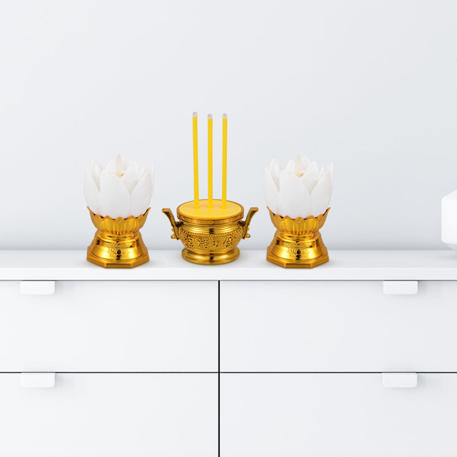 1Set Simulation Lotus Lamp LED - Incense Stick Holder review and price