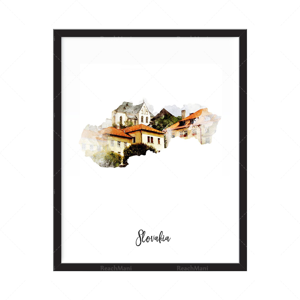 Impression de carte aquarelle  - Home Decor Qatar review and price