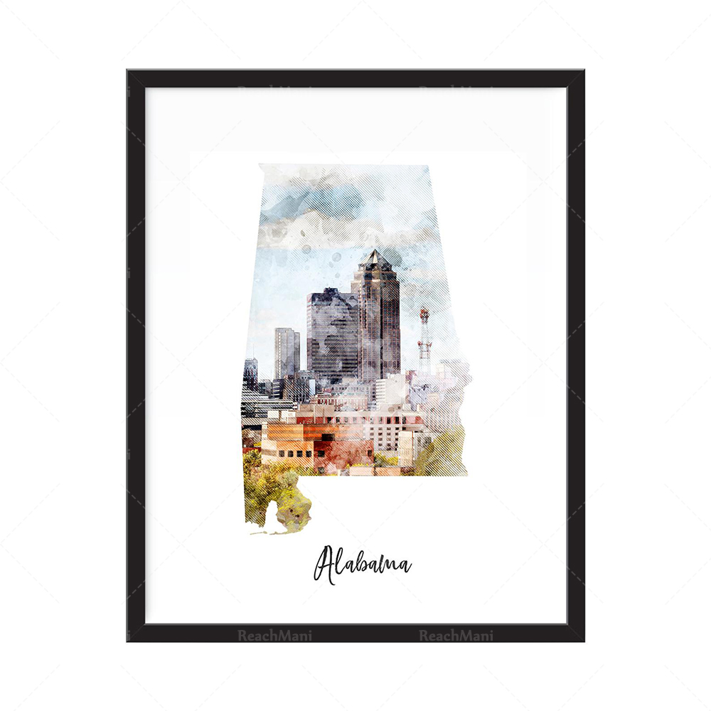 Impression de carte aquarelle  - Home Decor Qatar review and price