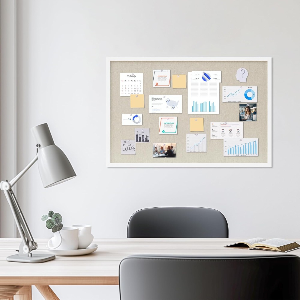 Cork Board 30x20 Inches Linen  - Home Decor Vision Board review and price