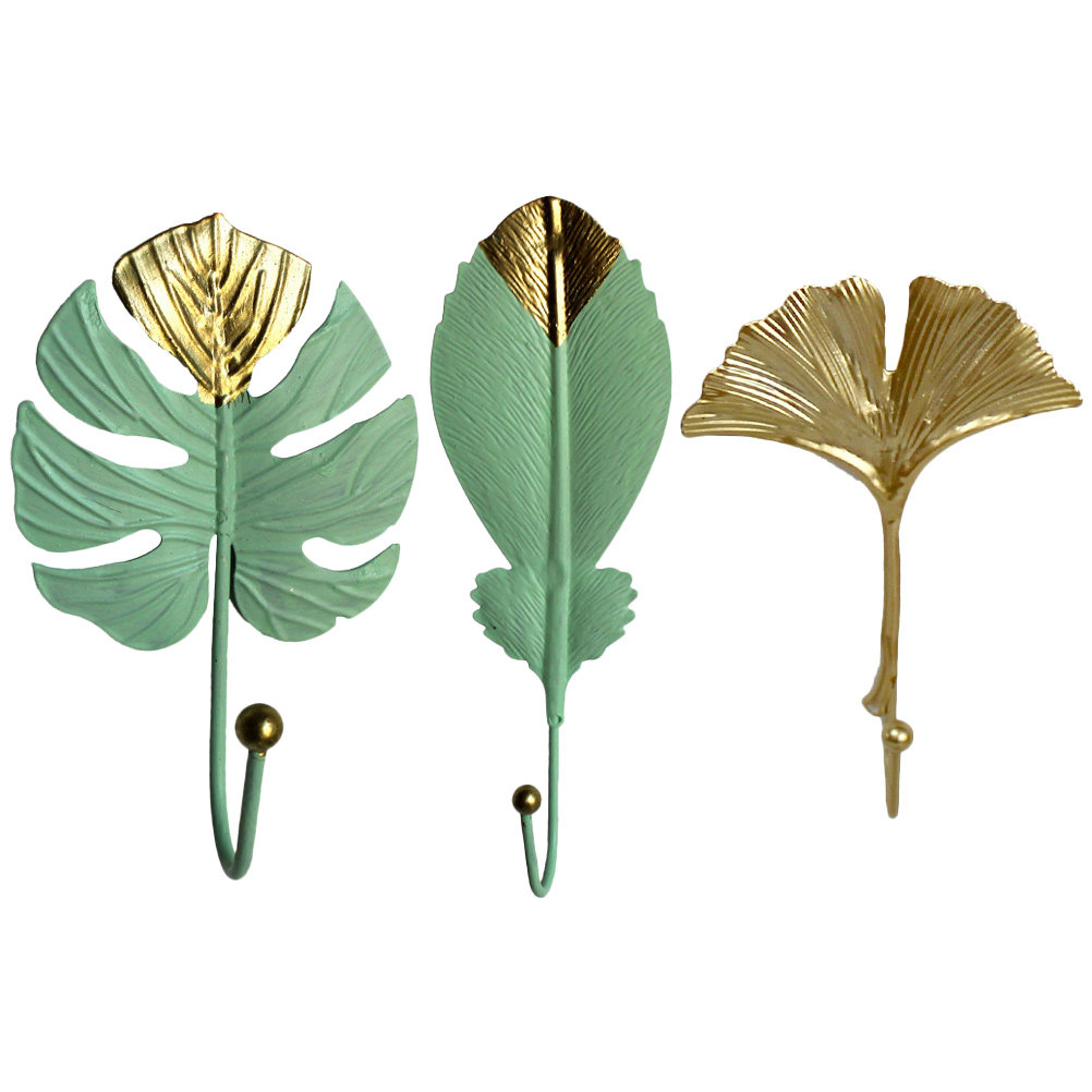 3Pcs Mini Leaf Shape Wall Hook - Home Decor Luxury review and price