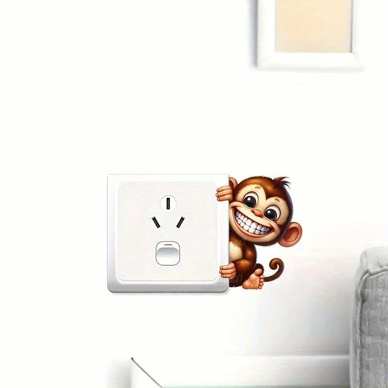 Fun Cartoon Monkey Light Switc - Home Decor Wall Stickers review and price