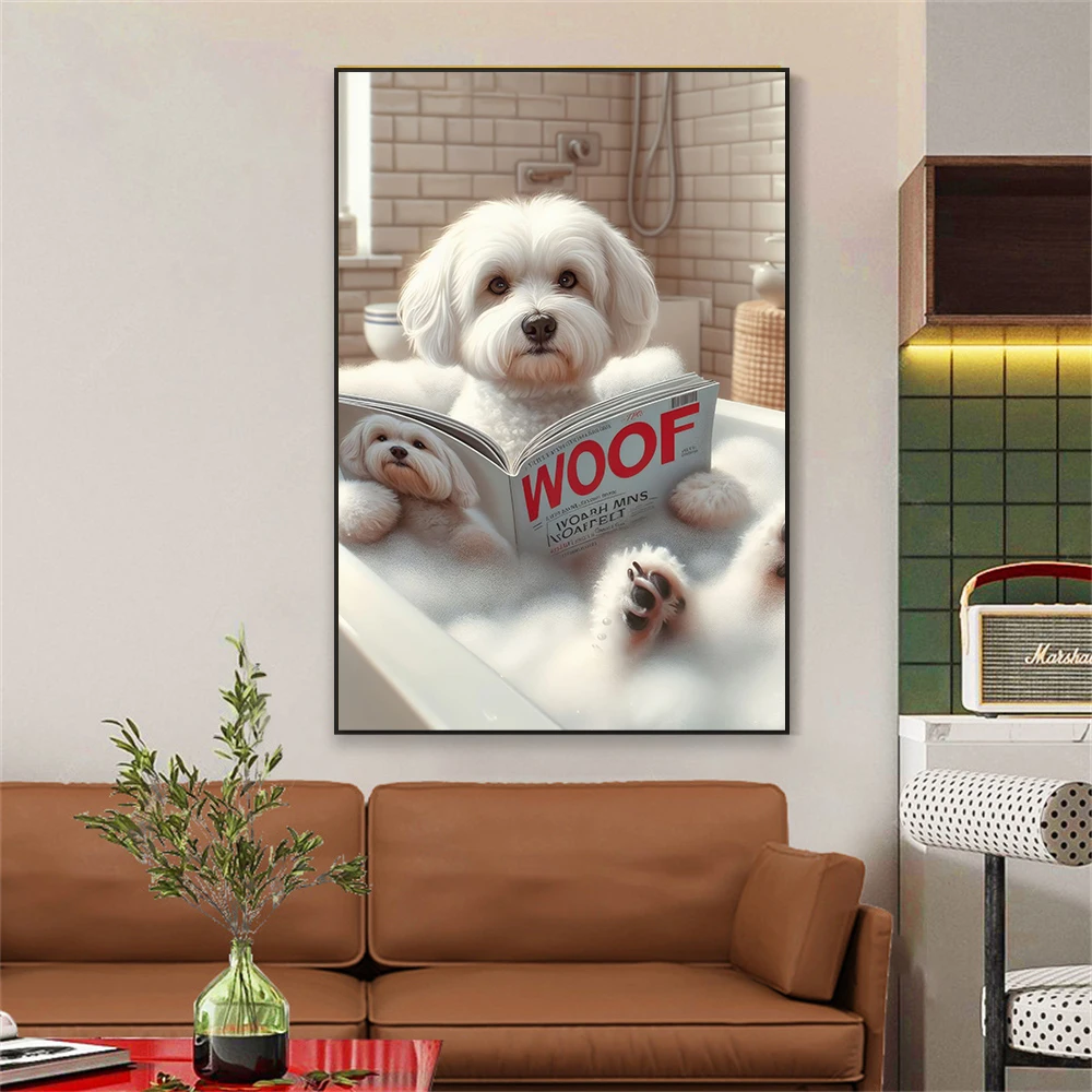 Funny Bathroom Maltese Dog Toi - Home Decor Magazine review and price