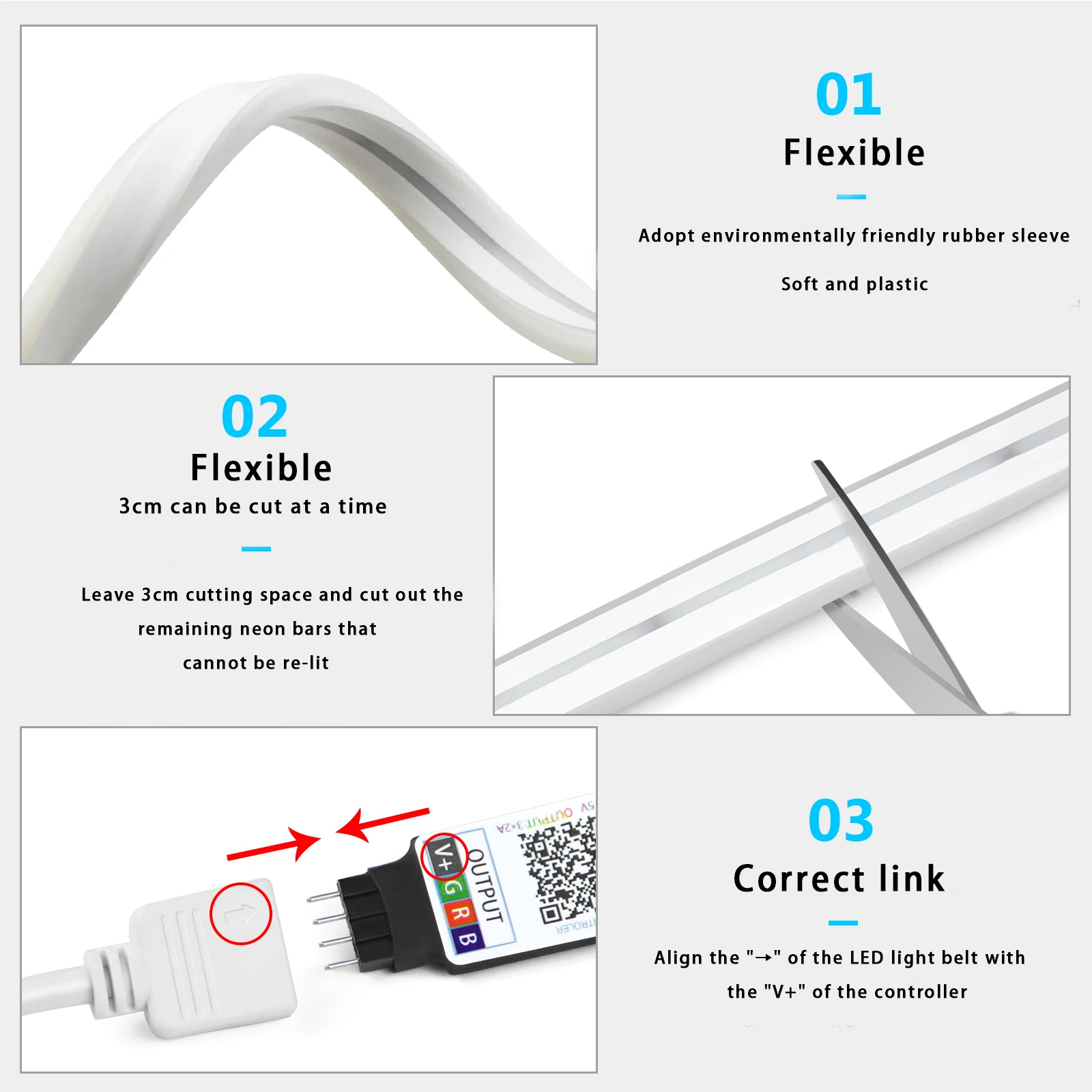 1-5m RGB LED Neon Strip Light  - Home Decor Lamp review and price